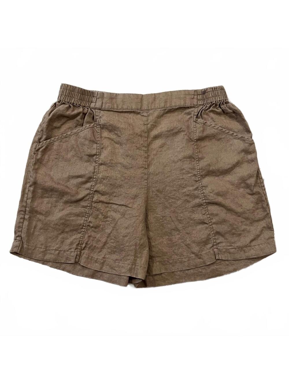 Lunya Linen Lounge Shorts Tan Brown Size Large